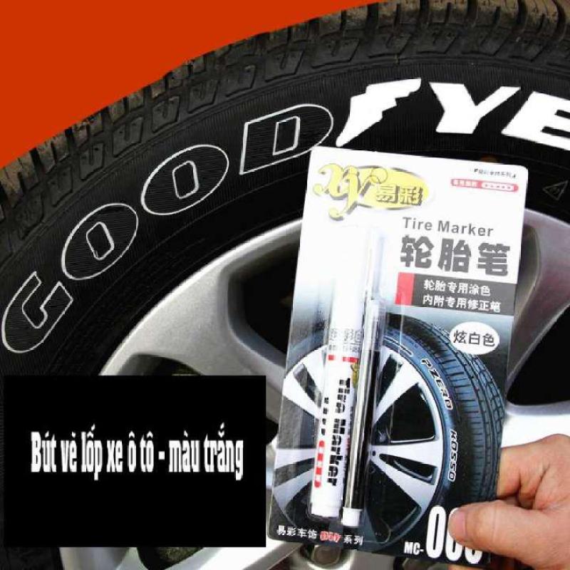 Bút vẽ lốp xe ô tô màu trắng