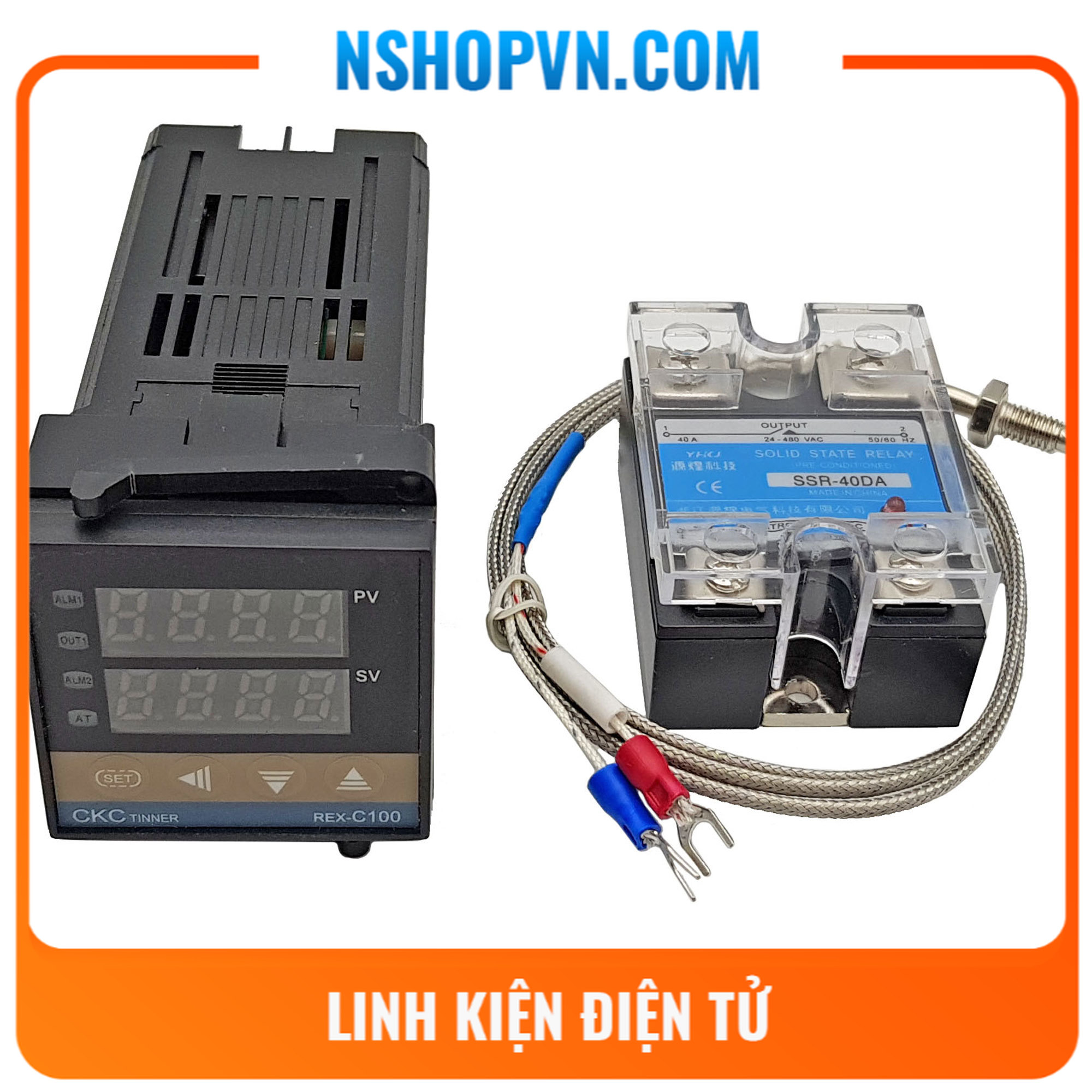 Bộ khống chế nhiệt độ 400 độ rex-c100 + ssr 40da