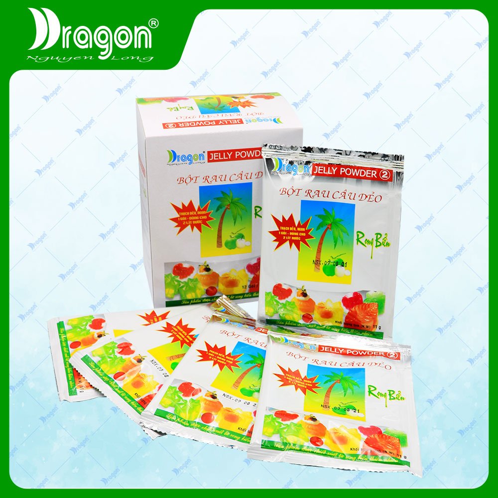 Bột Rau Câu Dẻo DRAGON (12 gói x 11g)