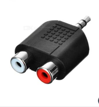 Jack chuyển 2 đầu bông sen RCA sang jack 3.5mm