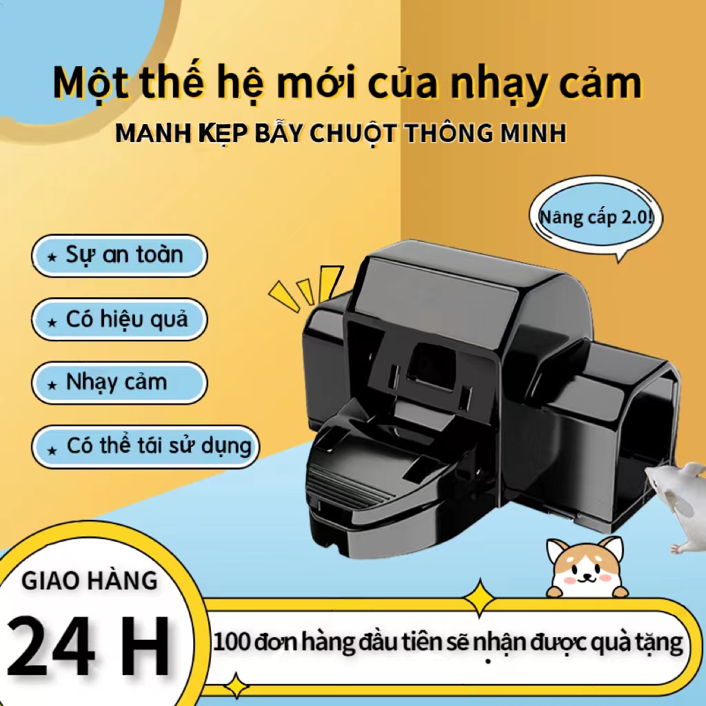Bẫy chuột tự động thông minh kim loại an toàn- hiệu quả