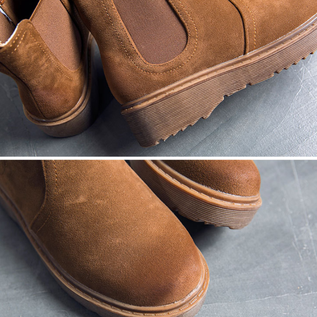 Giày boot nữ,Giày Chelsea Boots Nhung Đồ Da Thành Long TLG 20470