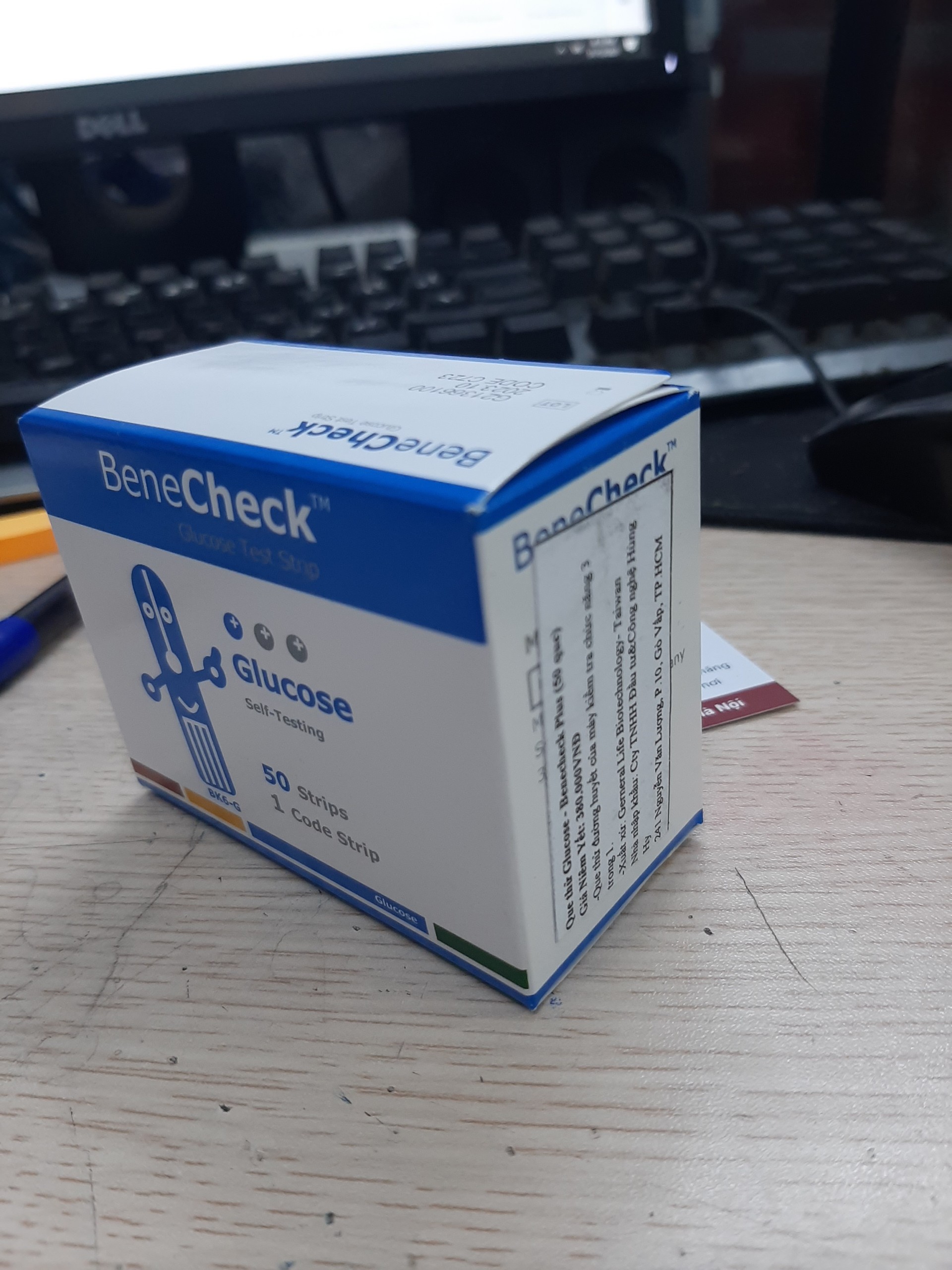 Que thử Glucose máy đo Benecheck 3in1 (50 que)
