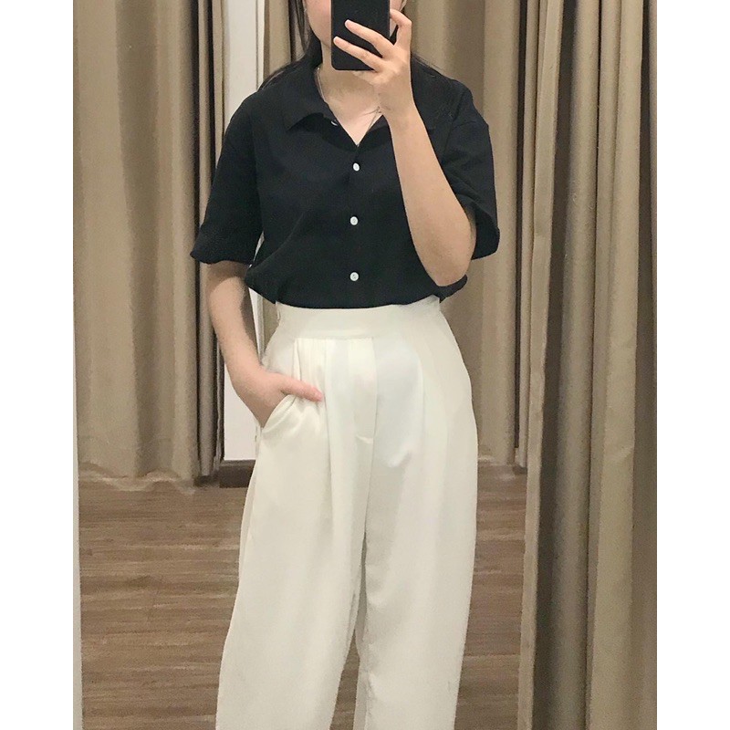 Áo thun có cổ Ruchan