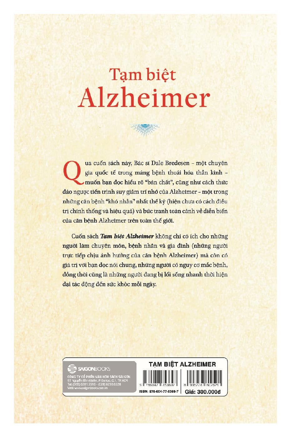 Sách Fahasa - Tạm Biệt Alzheimer
