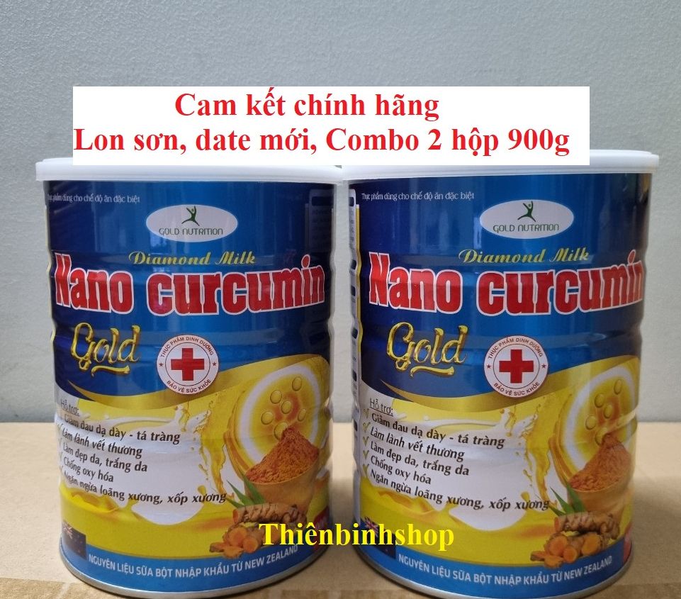 (Combo 2 hộp 900g) Sữa nghệ NANO CURCUMIN GOLD. HSD 2027