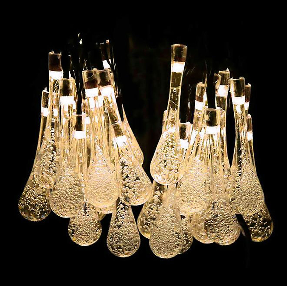 Dây đèn led hình giọt nước trang trí giáng sinh, dây đèn trang trí, dây đèn dài 10m - 40 bóng nhiều màu sắc