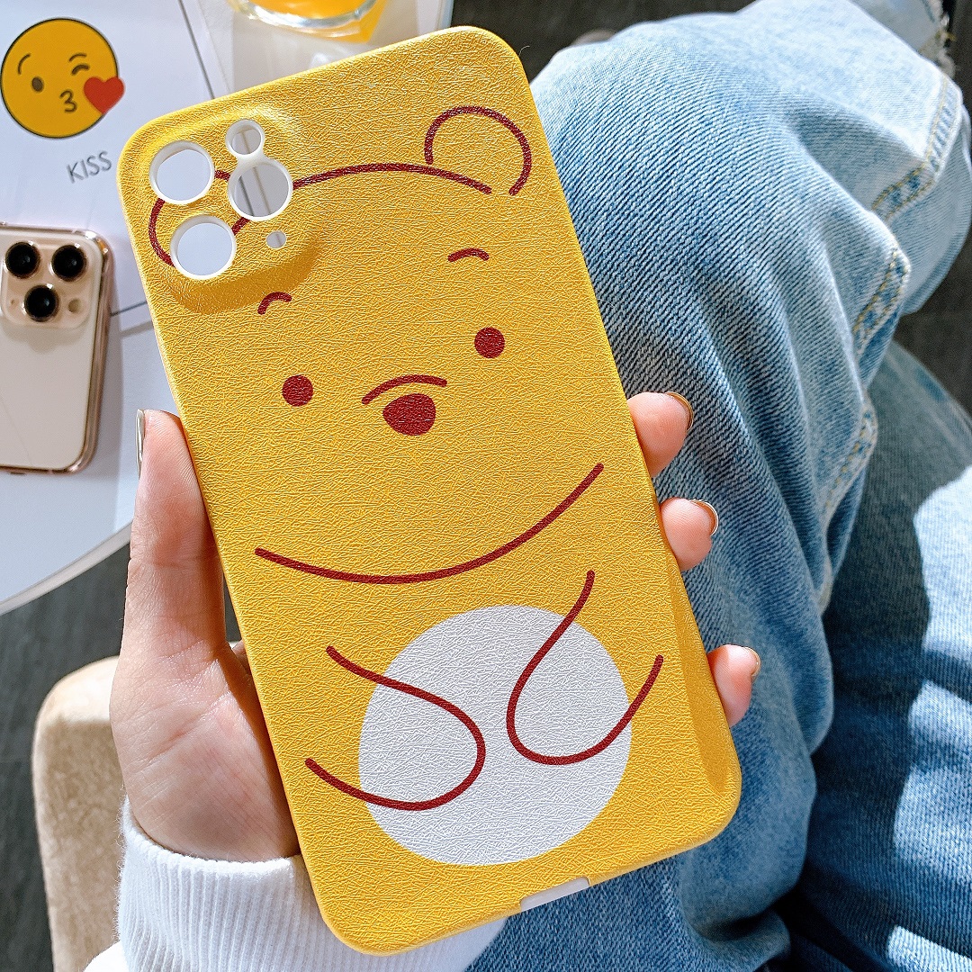 [ IPHONE ] Ốp Lưng Da IMD Full Viền Bảo Vệ Camera LoveLy Bear
