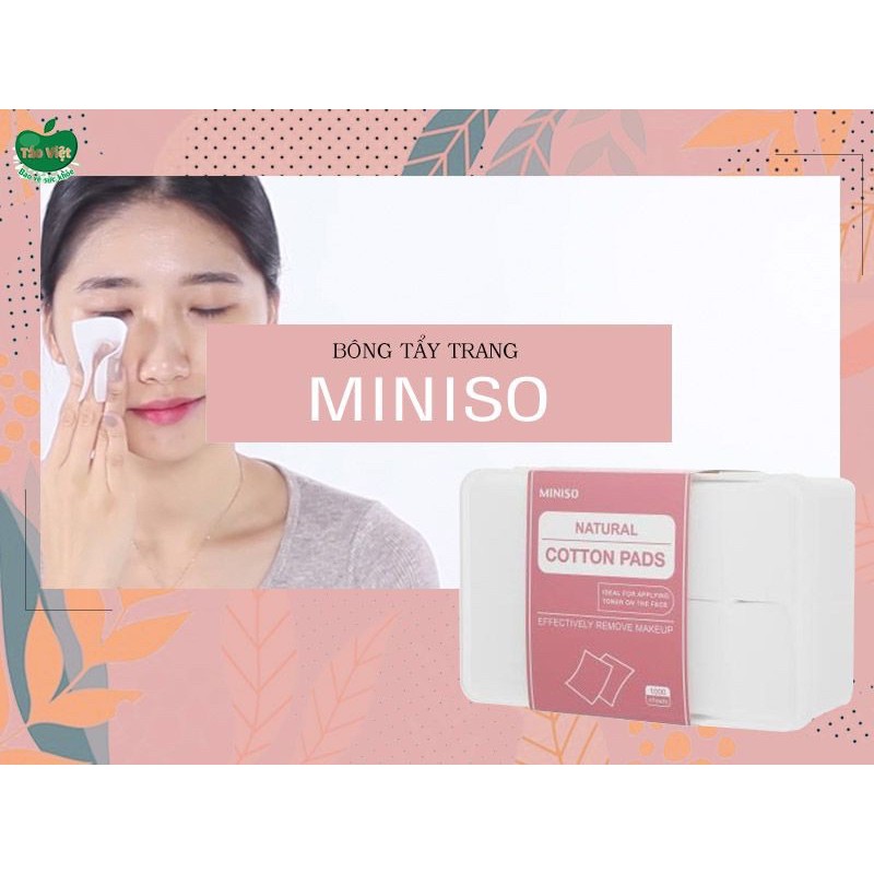 Bông Tẩy Trang Miniso Miếng Mỏng (1000 miếng)