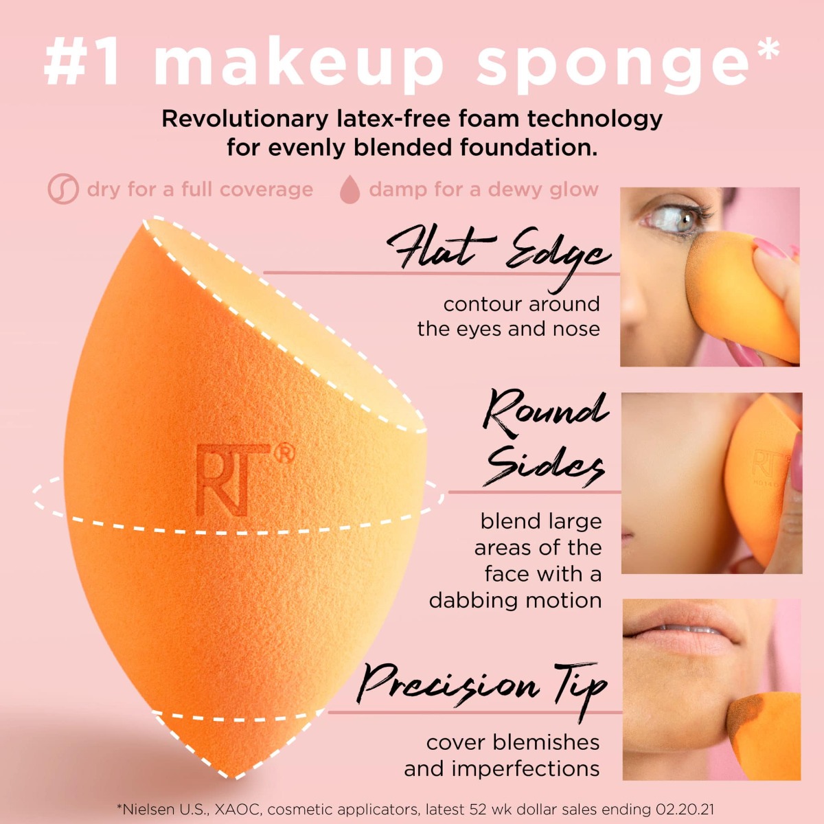 Bộ Cọ Real Techniques Everyday Essentials Plus With Bonus Miracle Complexion Sponge (4 Cọ + 2 Bông Mút)