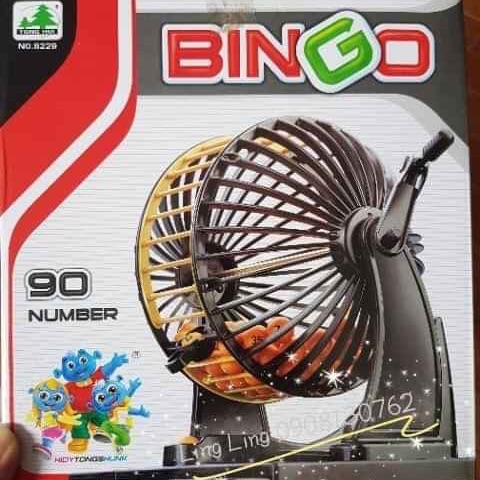 Bộ Đồ Chơi Cờ Lô Tô Bingo Lotto quay 90 số -48 tấm giấy dò- Cao cấp