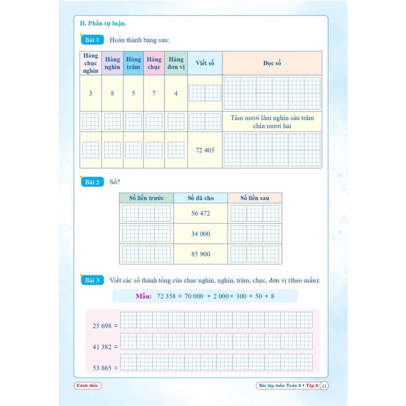 Sách - Bài Tập Tuần Toán 3 Tập 2 ( Cánh Diều )