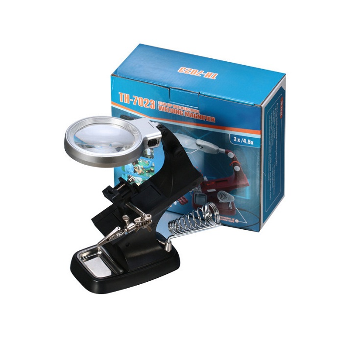 Kính lúp hàn mạch V2 ( PHÓNG ĐẠI 10X, TAY KẸP CHẮC CHẮN )