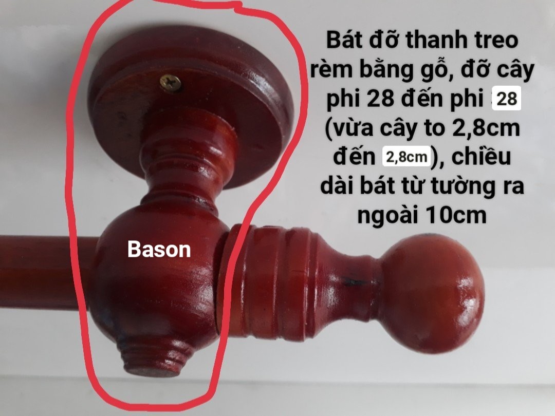 Wooden Curtain Rod Holder (Price), Rod Holder Phi 28