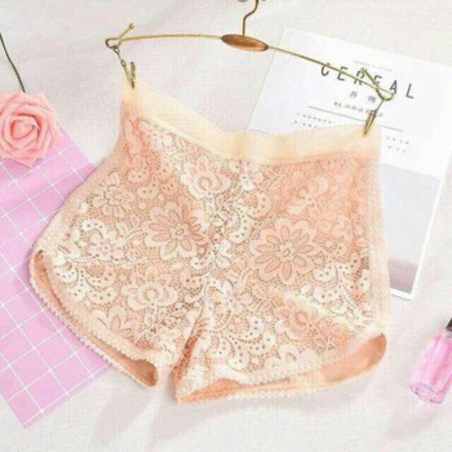 Quần Ren Đùi váy 2 Lớp Thông Hơi