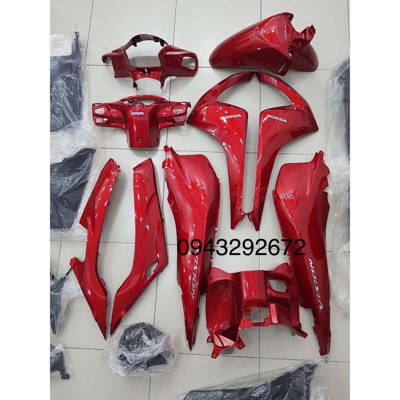 Bộ Nhựa Vision 2016-2018 Đỏ Tươi *R340C* ( Đỏ Nâu ) Honda