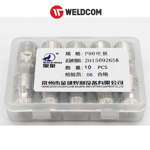 [WELDCOM] Điện cực P80 Black Wolf Dùng Cho Máy Cắt Plasma (không bao gồm bép cắt)