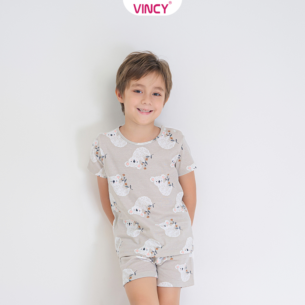 [Mua 3 giảm 20%, mua 2 giảm 15%] Bộ Đồ Short Thun Bé Vincy KST022S32