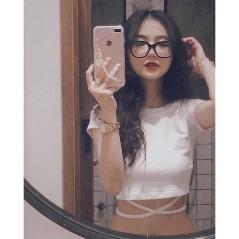 Áo croptop đan dây eo loại cao cấp