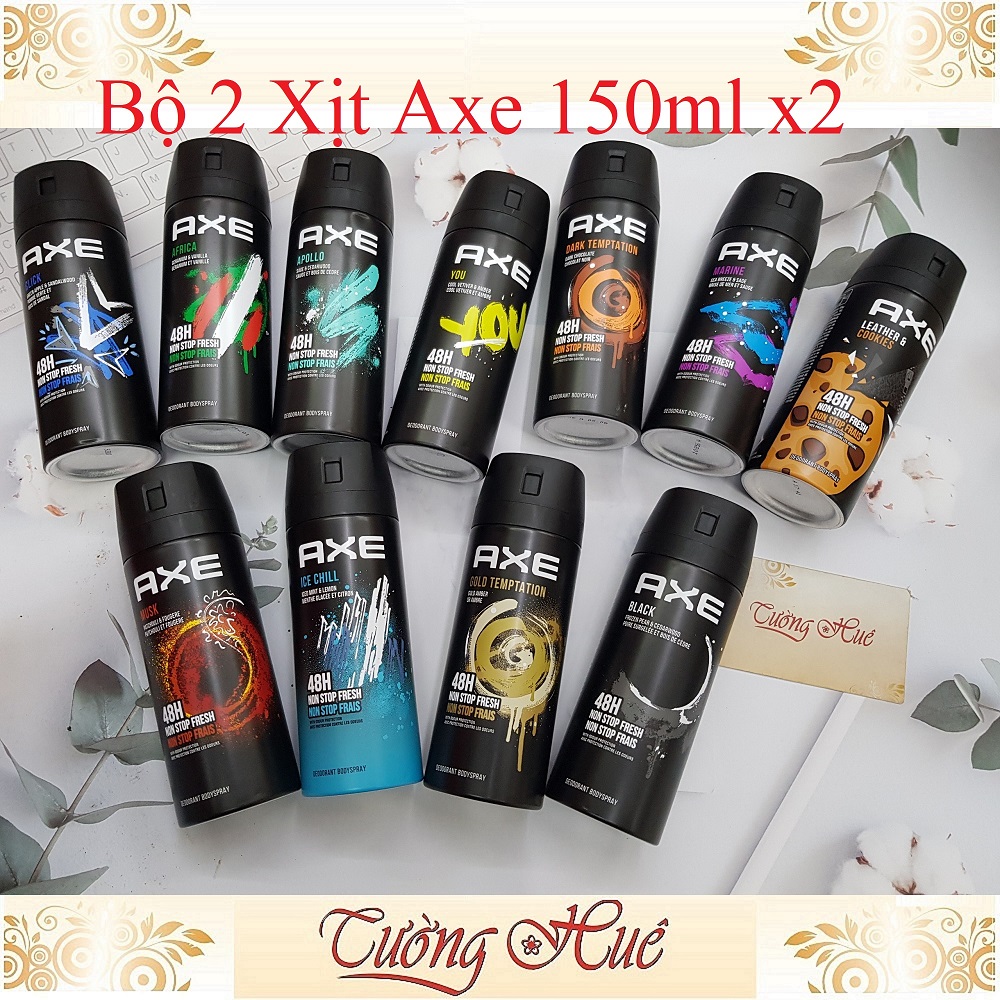 Bộ 2 Xịt Khử Mùi Toàn Thân Cho Nam AXE Body Spray - 150 x 2  MÙI NGẪU
