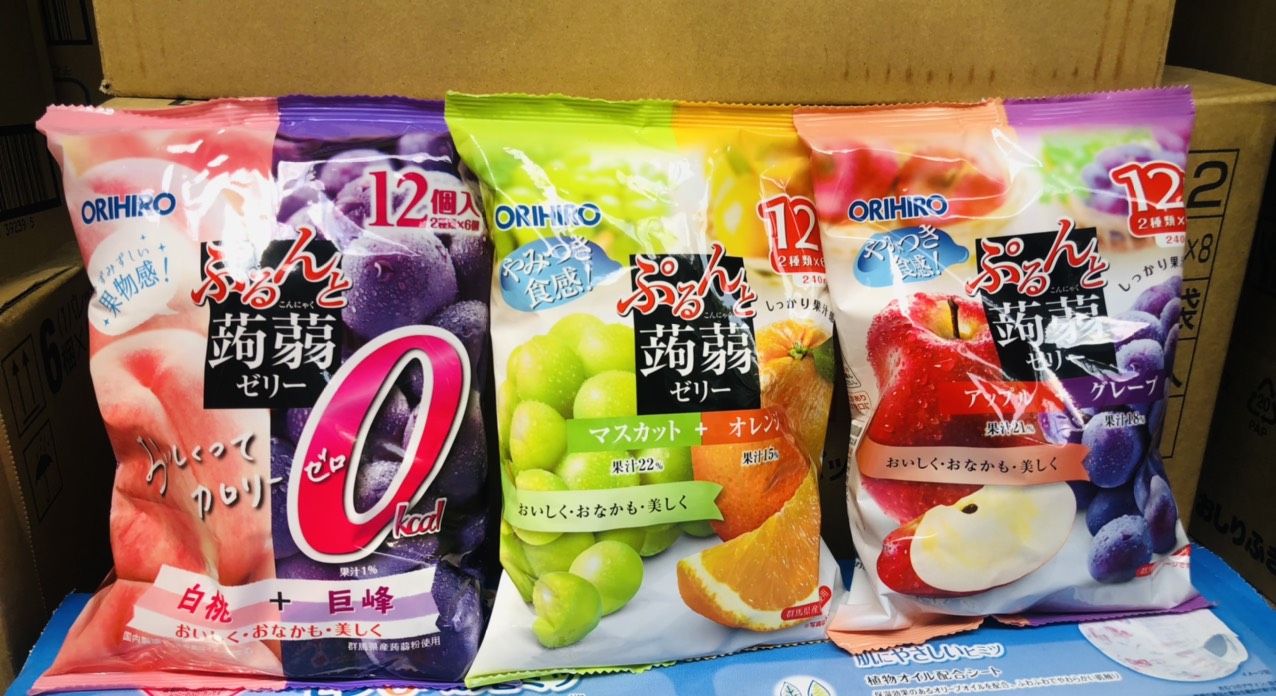 Thạch Orihiro Trái Cây Mix 2 Vị Nhật Gói 12 Chiếc