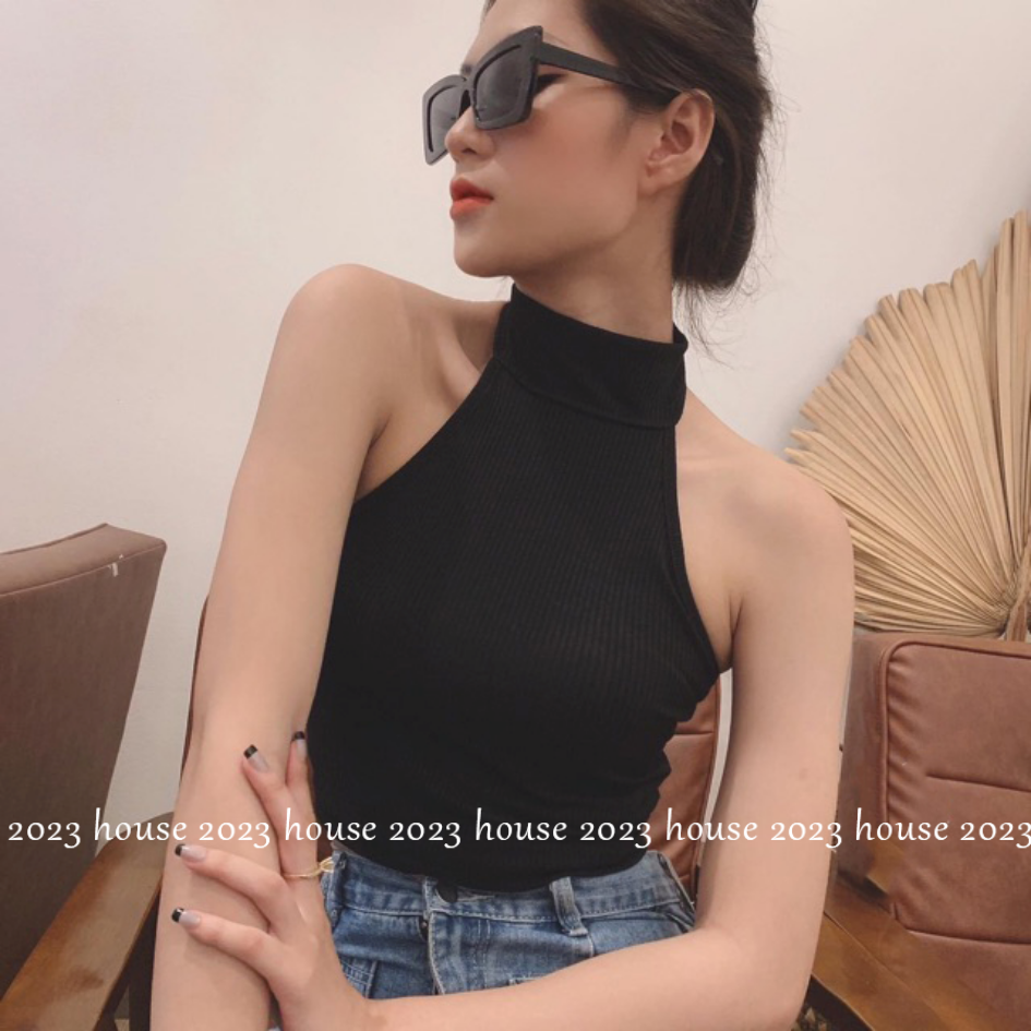 [HCM]Áo yếm cổ cài nút basic 2023 House