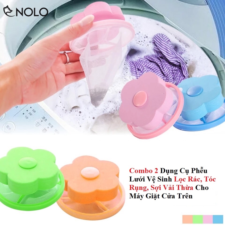 Combo 2 units of washing machine waste hair shedding filter mesh funnel