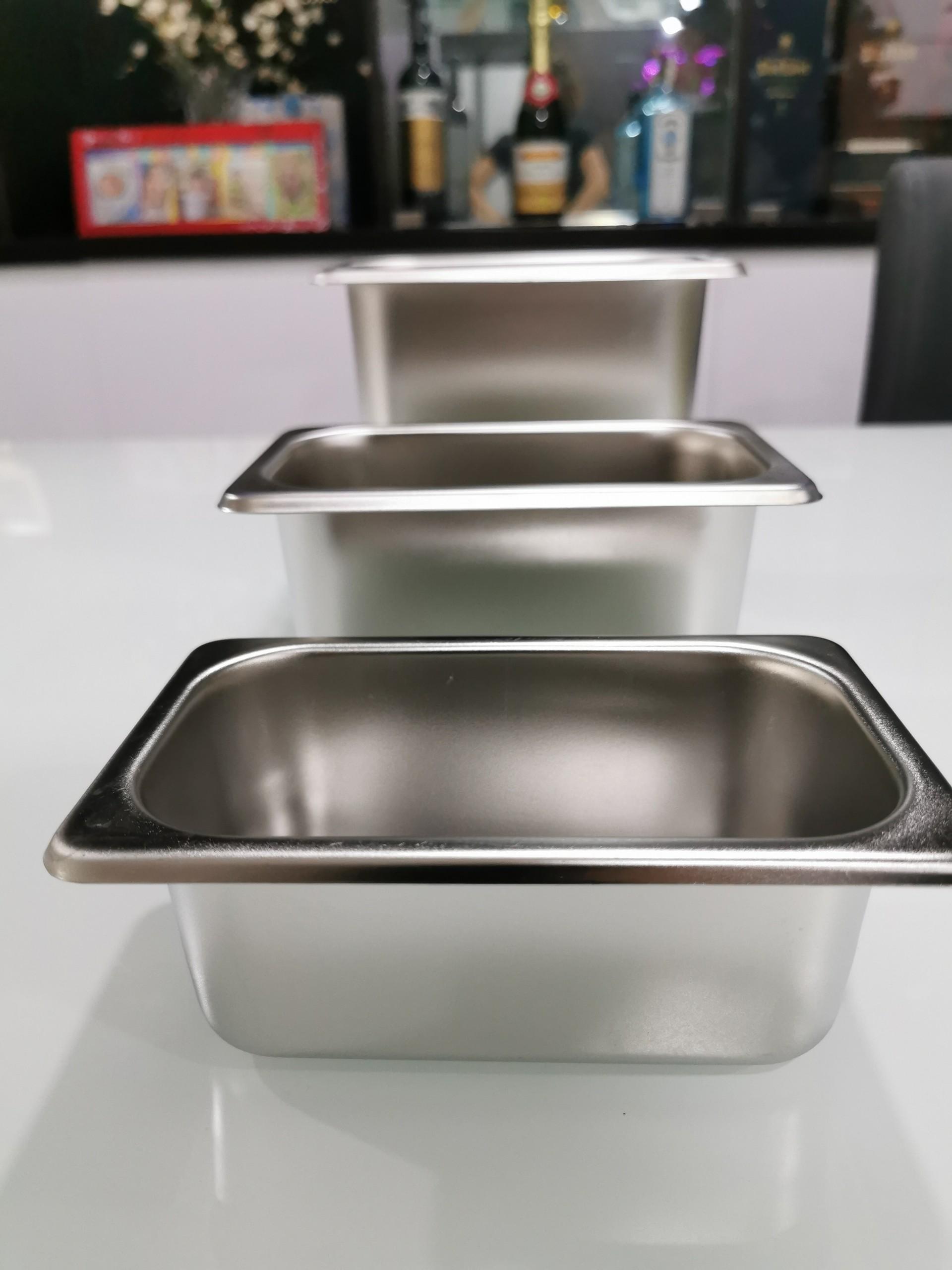 khay inox GN 1/9 đựng topping