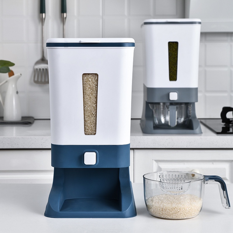 Thùng đựng gạo thông minh 10kg+ tặng kèm ca đong gạo- Thùng gạo, thùng đựng thực phẩm chống ẩm mốc côn trùng