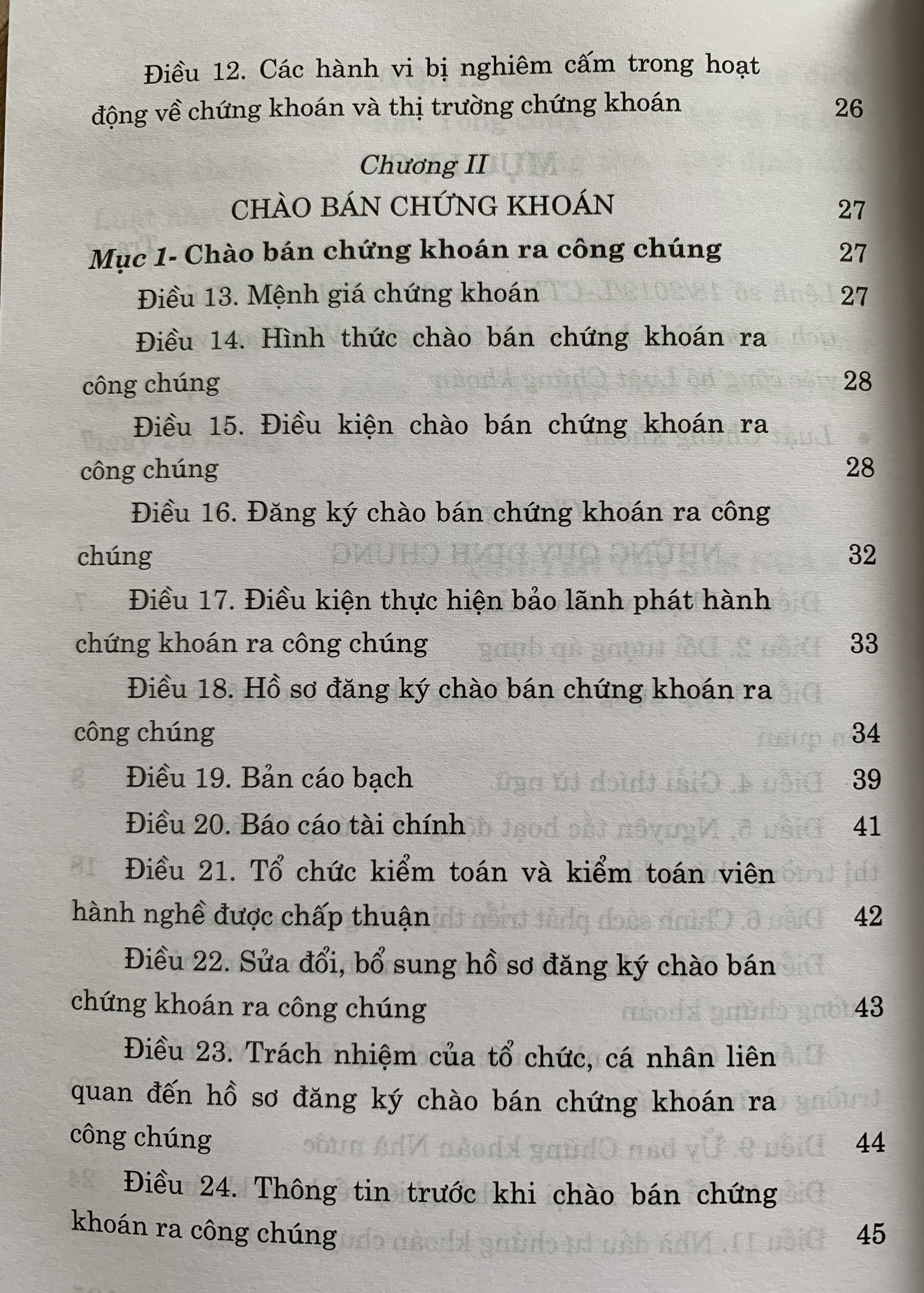 Luật Chứng Khoán (hiện hành)