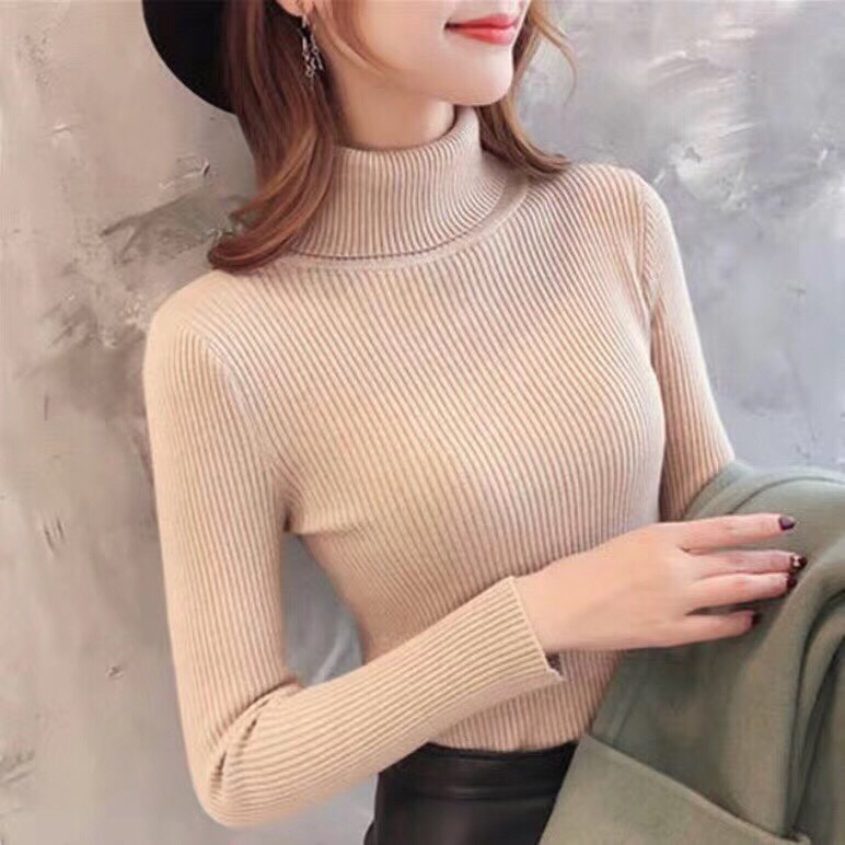 Áo Len Cổ Lọ Mềm, Ấm Thời Trang