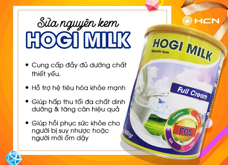 Sữa bột nguyên kem tăng cân Hogi