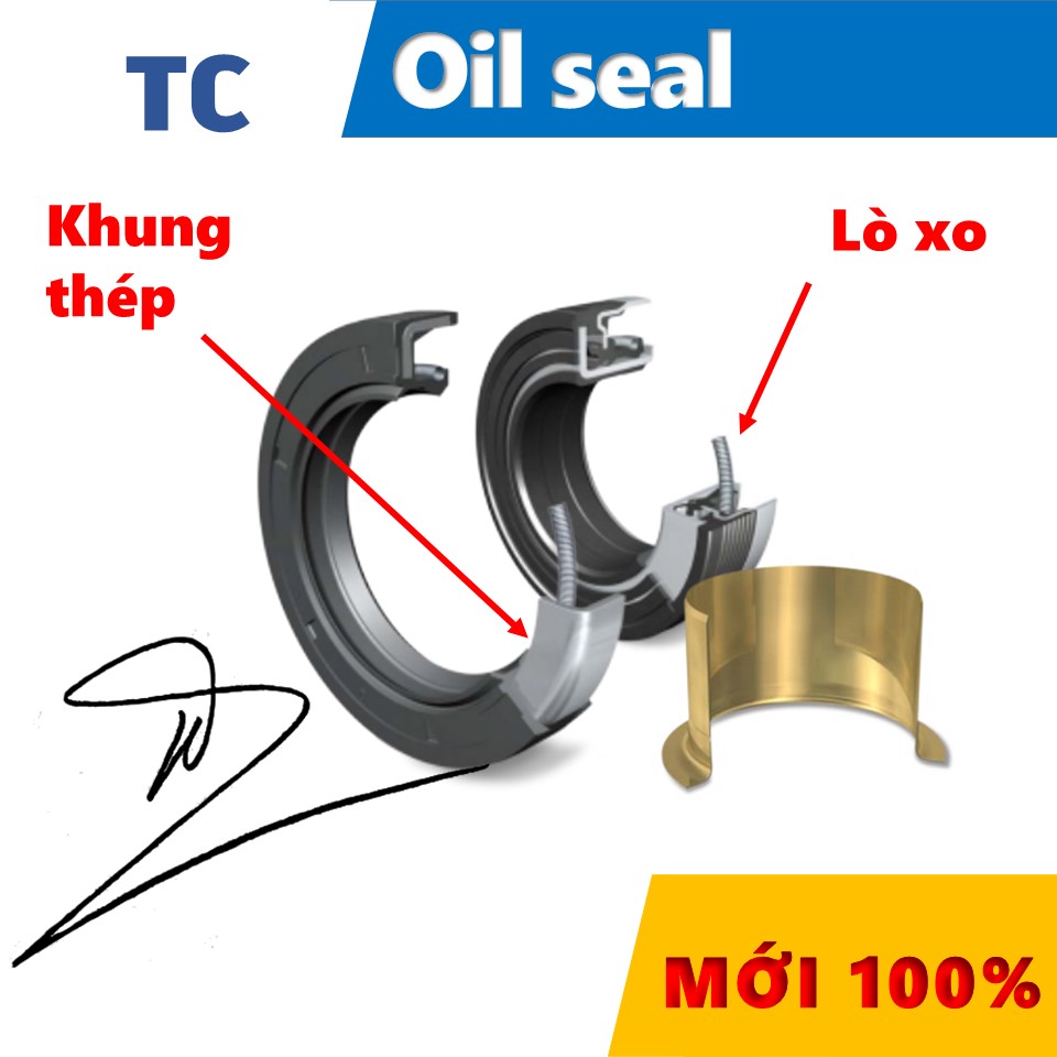 Phớt dầu TC 18x28x7   (Chắn dầu / lò xo / Phớt ben / Oil seal TC 18*28*7)