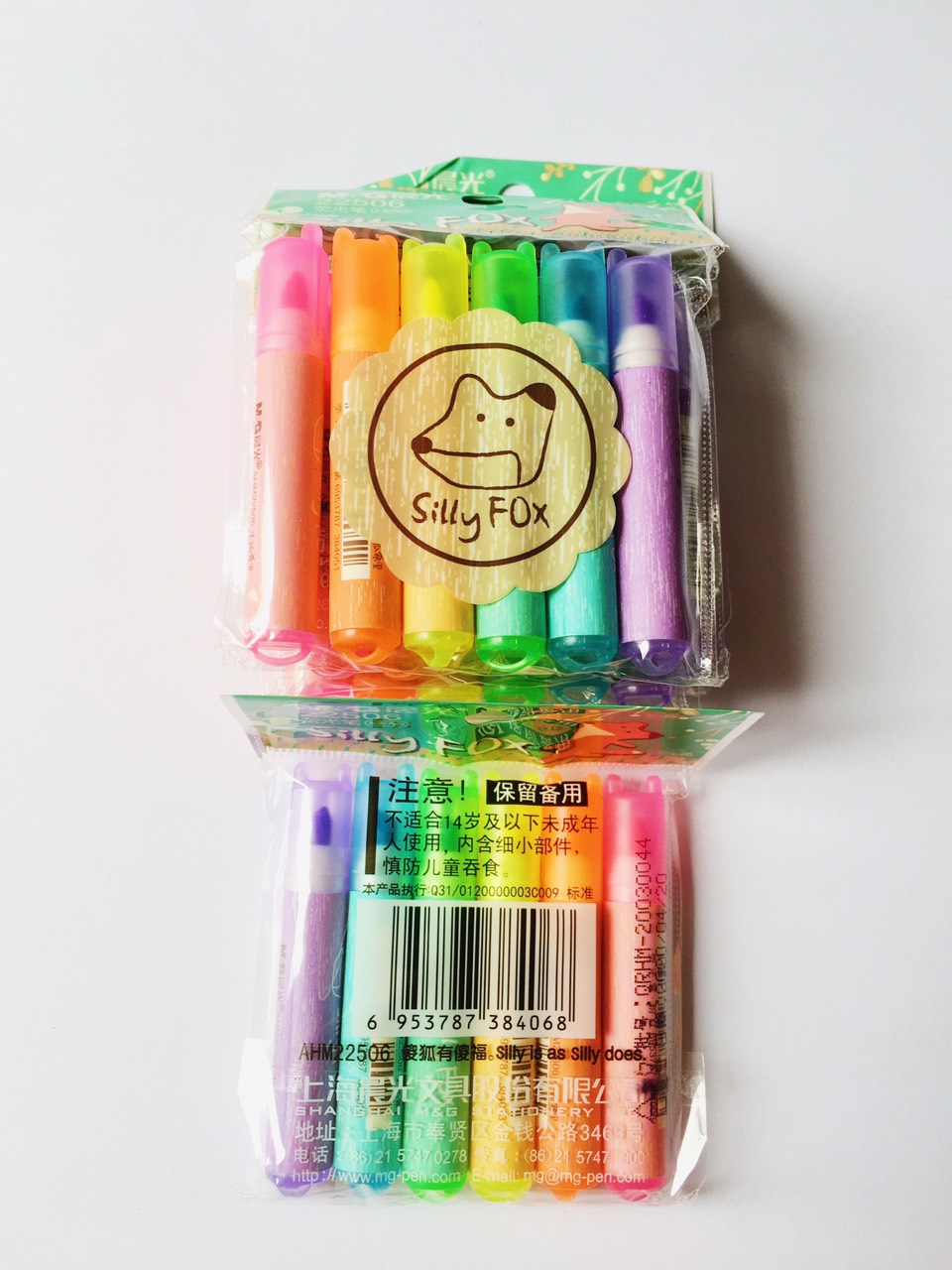 [HCM]Bộ 6 Viết Dạ quang Mini M&G Silly Fox 22506