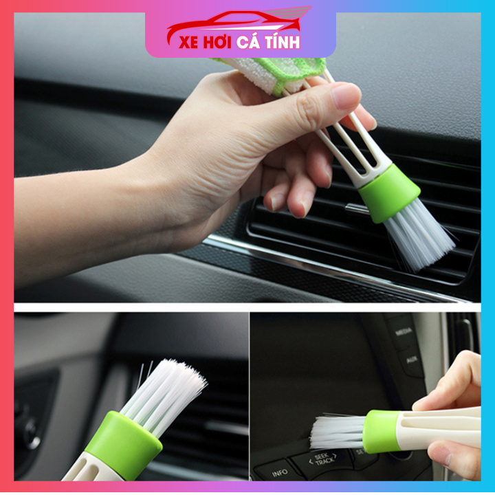 chổi vệ sinh cửa gió điều hoà xe hơi, chổi quét bụi bàn phím máy tính, cây lau nội thất taplo xe, bàn chải quét cửa gió