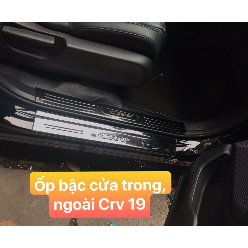 HONDA CRV 2018- 2021 ỐP BẬC CỬA TITAN CAO CẤP - BỘ 8 MIẾNG TRONG NGOÀi