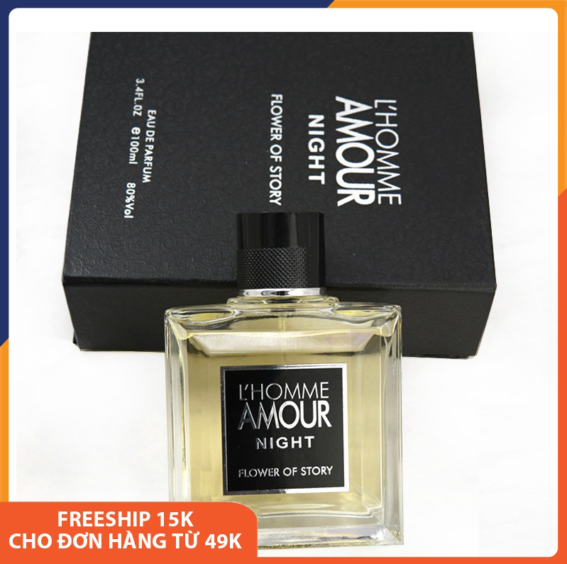 Perfume men's high-grade genuine l'hommeamournight fragrant lasting charming romantic, sexy from France, sweet fragrance soothing light, save long incense, shape spray bottle pocket luxury, full box, domestic medium 100ml melystore DNP009 (woody scents,.)