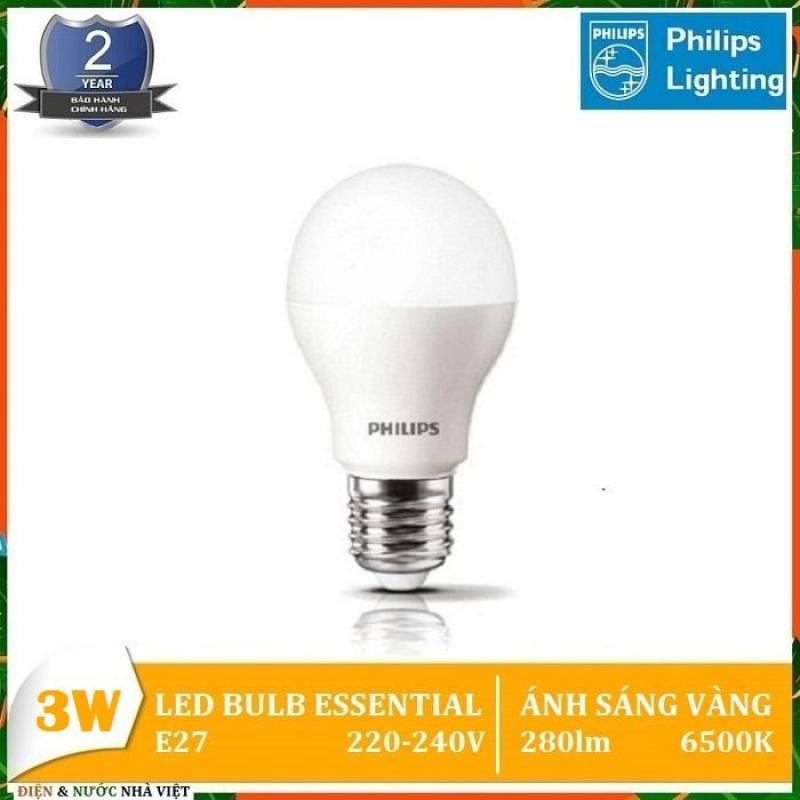 BÓNG ĐÈN PHILIPS LEDBULB ESSENTIAL 3W & 5W & 7W & 9W & 11W E27 A60 ( TIẾT KIỆM ĐIỆN - ÁNH SÁNG TRẮNG & VÀNG )