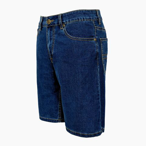 Quần Đùi Jean Nam Trơn Short Jean Quần Ngố Nam Phom Xuông Ống Rộng Không Lỗi Thời