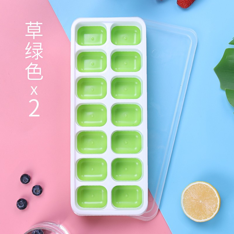 Khay làm đá/khay đá silicon 14 ô có nắp đậy