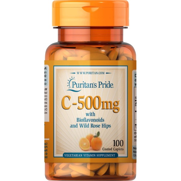Viên Bổ Sung Vitamin C làm đẹp da 500mg-1000mg Puritans Pride 100 viên cao cấp