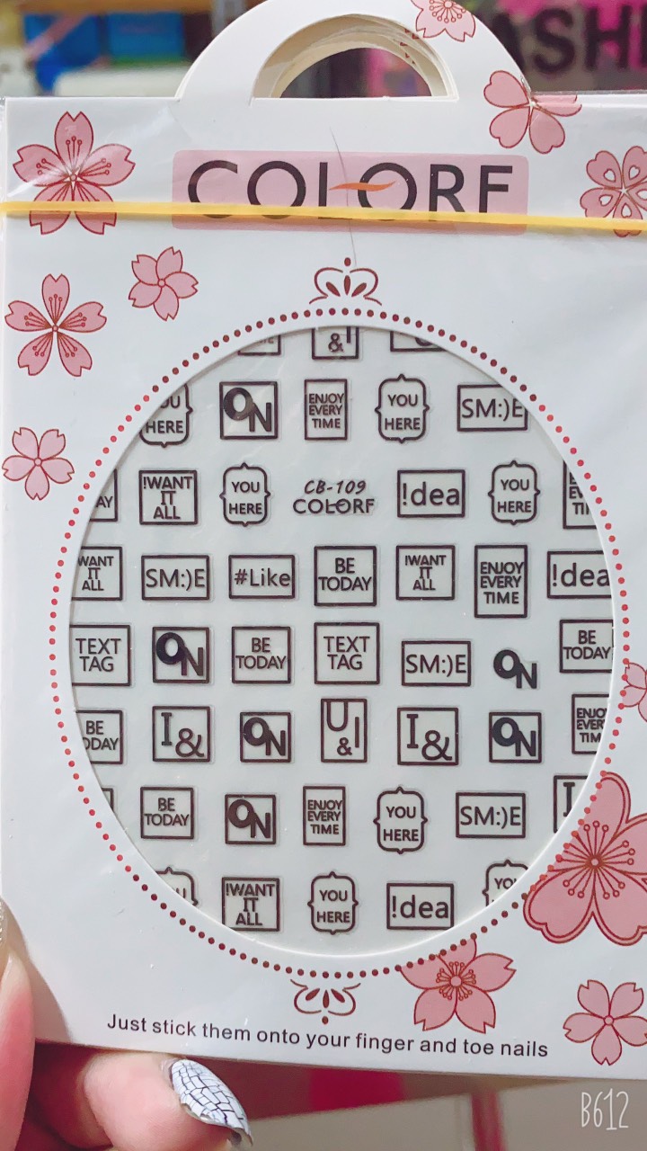 Sticker Trang trí móng 4 ,Miếng dán móng tay 3D nail sticker