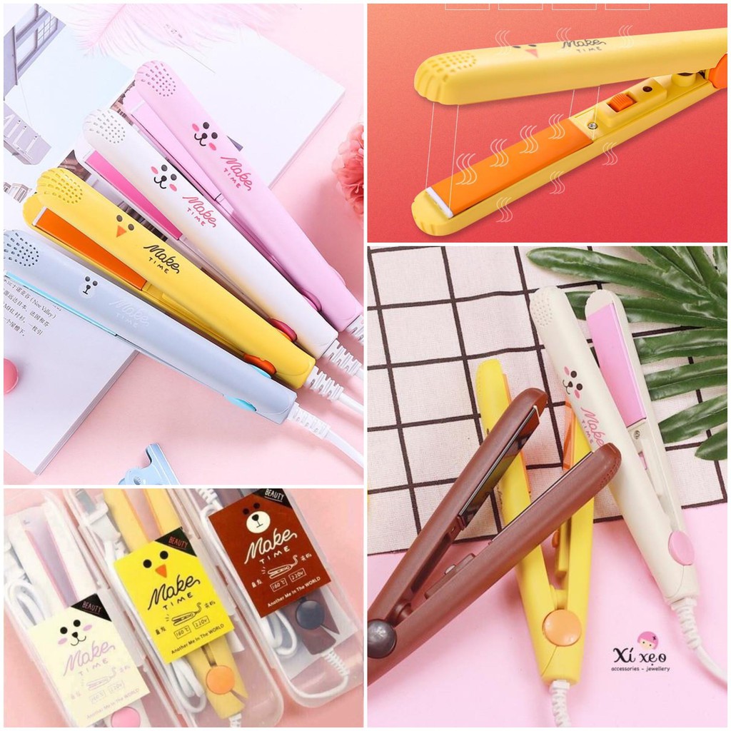 Máy Ép, Duỗi Tóc Mini Full Box Tiện Lợi Cầm Tay Du Lịch
