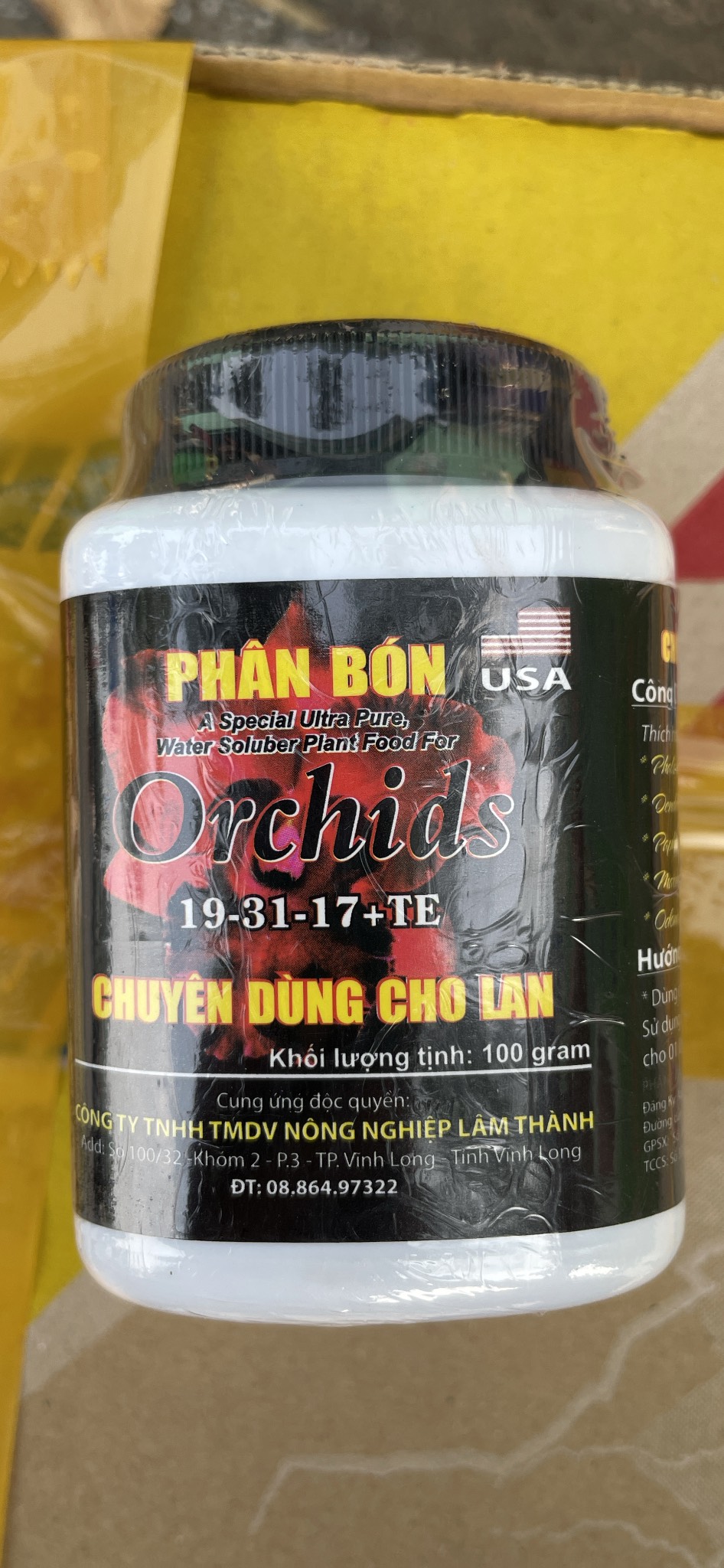 Phân bón lá NPK 19-31-17 Chuyên cho Lan và cây cảnh lọ 100gr