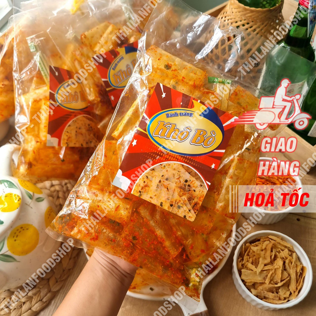Bánh tráng tỏi mix khô bò