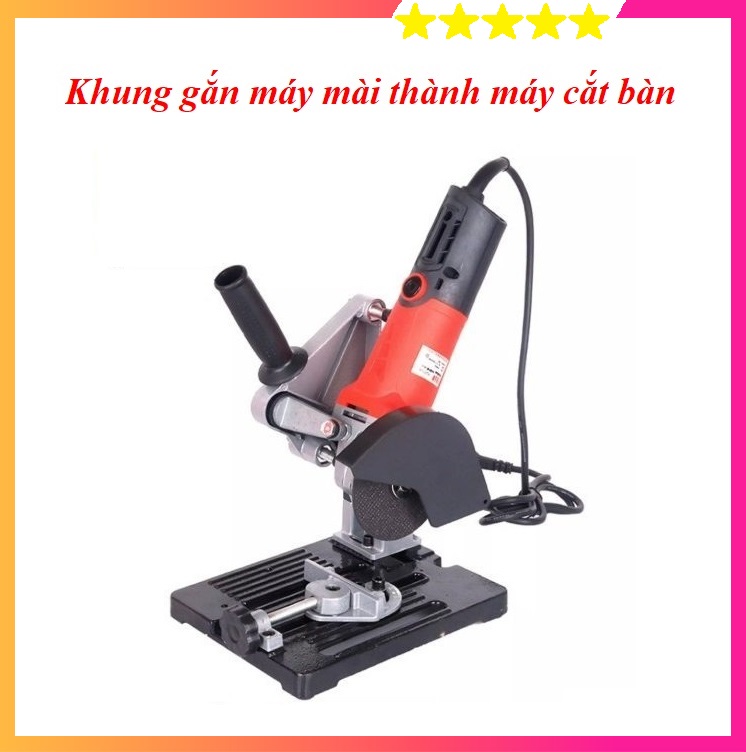 Khung máy cắt gắn máy mài tiện lợi - khung bệ nguyên khối chắc chắn
