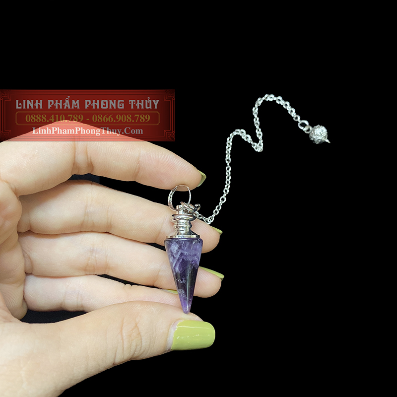 Con lắc cảm xạ thạch anh tím tự nhiên – dvlcx04