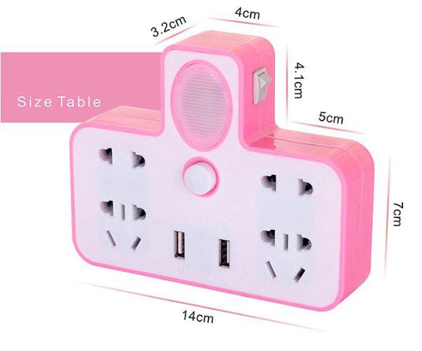 Ổ cắm điện kết hợp đèn ngủ đẹp mắt - ổ cắm điện đa năng - ổ cắm điện thông minh - ổ cắm thông minh - TL2427
