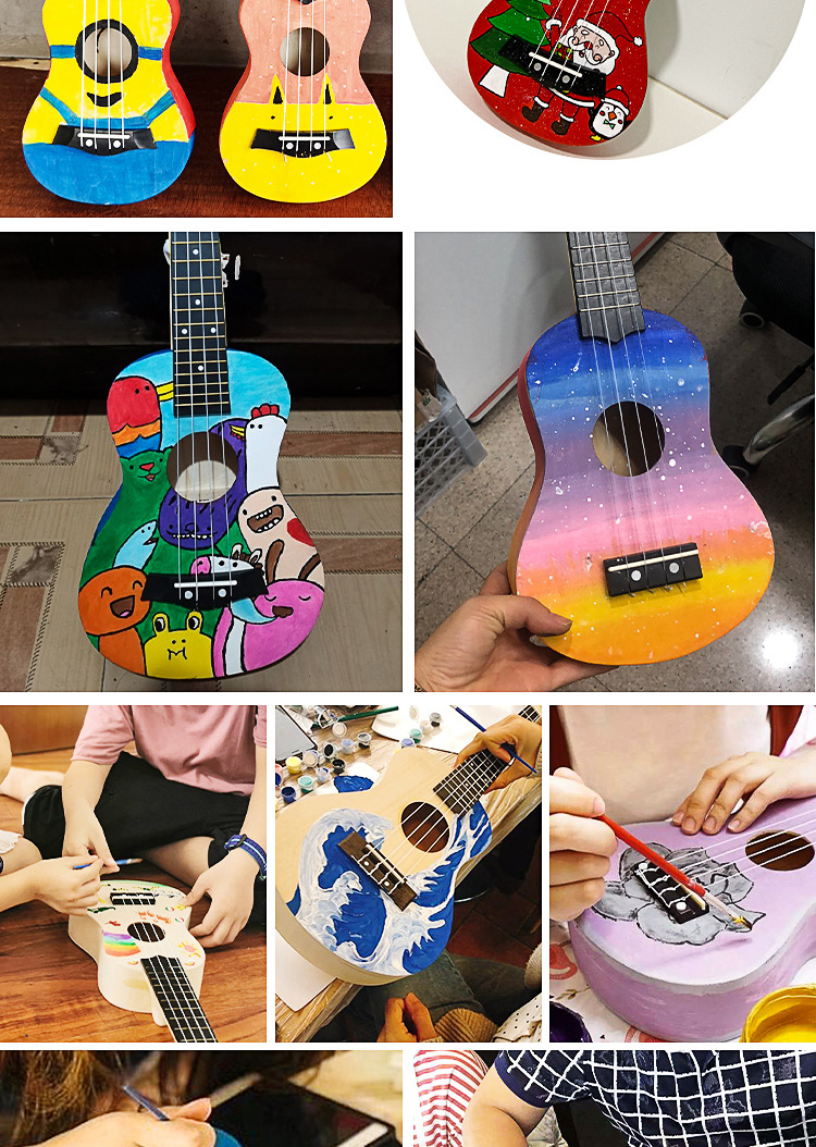 ĐÀN UKULELE SOPRANO 21INCH THỦ CÔNG DIY FULL GỖ
