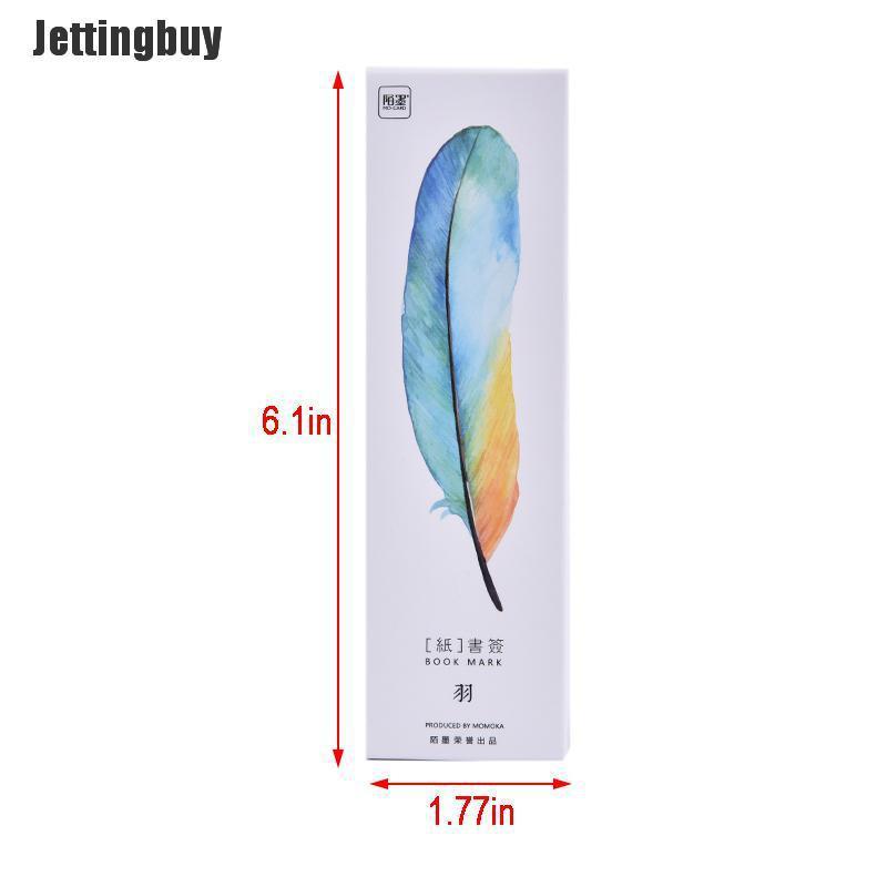 Jettingbuy 30 Chiếc Đánh Dấu Sách Giấy Lông Vũ Văn Phòng Phẩm KẸP SÁCH Đánh Dấu Trang Phụ Kiện Văn Phòng